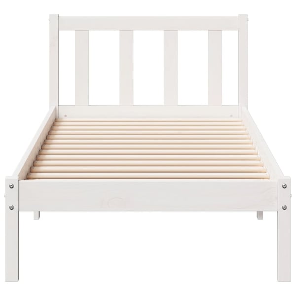 vidaXL Ekstra lang sengeramme uten madrass hvit 80x220 cm heltre furu