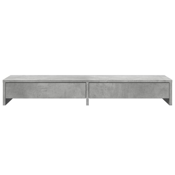 vidaXL Skjermstativ med skuffer betonggrå 100x27x15 cm konstruert tre