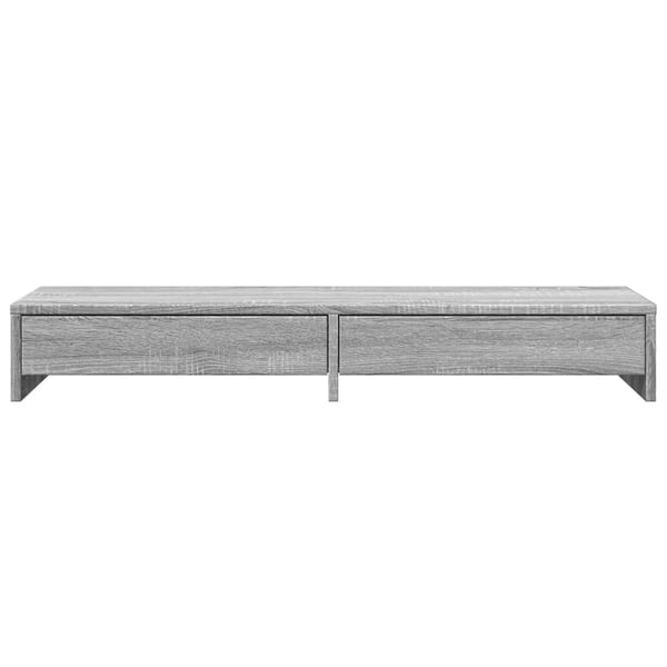 vidaXL Skjermstativ med skuffer grå sonoma 100x27x15 cm konstruert tre