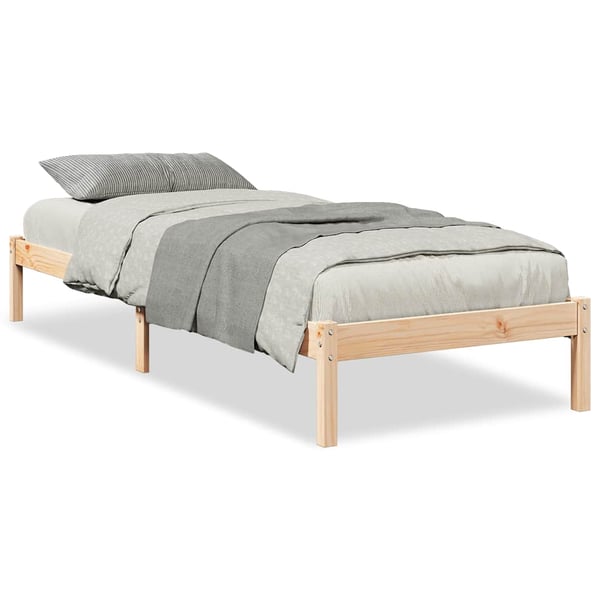 vidaXL ekstra lang sengeramme uden madras 90x210 cm massivt fyrretræ