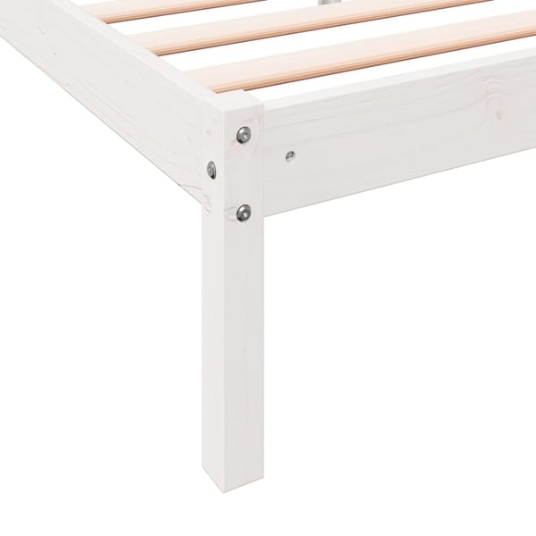 vidaXL Ekstra lang sengeramme uten madrass hvit 160x210 cm heltre furu
