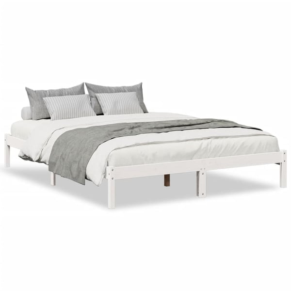 vidaXL Ekstra lang sengeramme uten madrass hvit 160x210 cm heltre furu