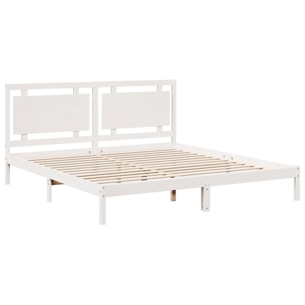 vidaXL Ekstra lang sengeramme uten madrass hvit 200x220 cm heltre