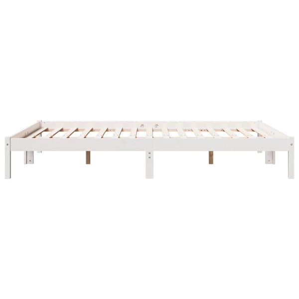 vidaXL Ekstra lang sengeramme uten madrass hvit 140x210 cm heltre furu