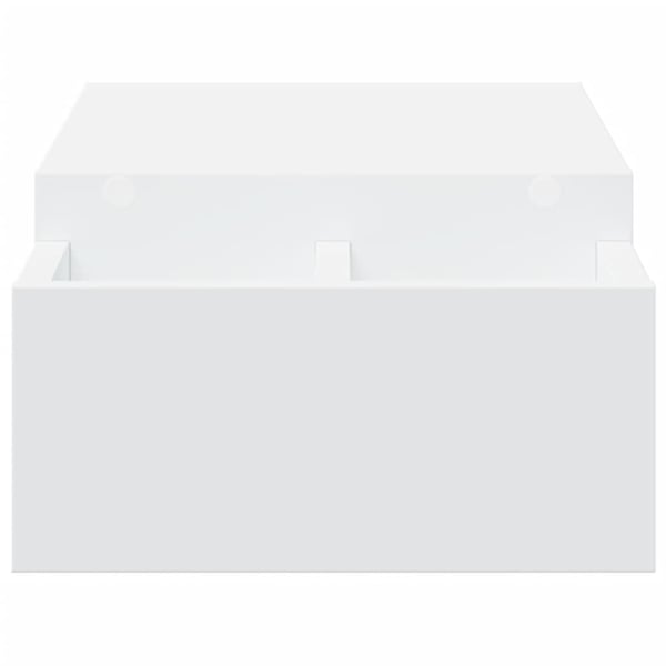 vidaXL Skjermhylle med oppbevaring hvit 70x27x15 cm konstruert tre