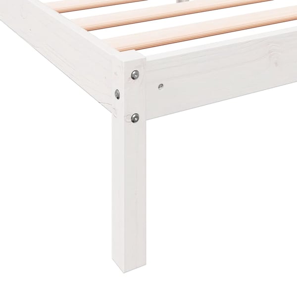 vidaXL Ekstra lang sengeramme uten madrass hvit 180x220 cm heltre furu