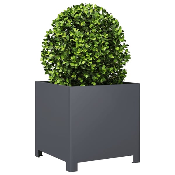 vidaXL Plantekasser 2 stk antrasitt 40x40x40 cm stål