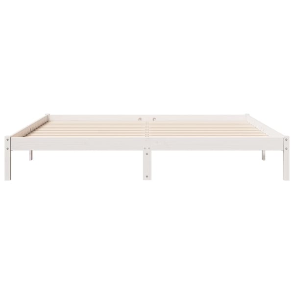 vidaXL Ekstra lang sengeramme uten madrass hvit 200x220 cm heltre furu