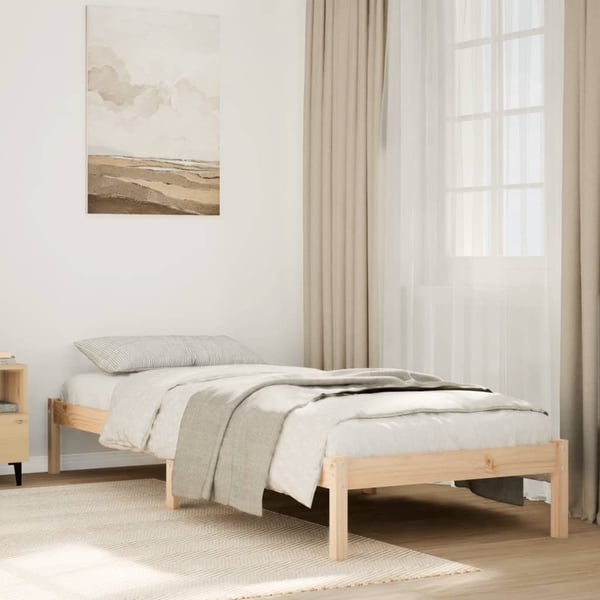 vidaXL ekstra lang sengeramme uden madras 100x210 cm massivt fyrretræ
