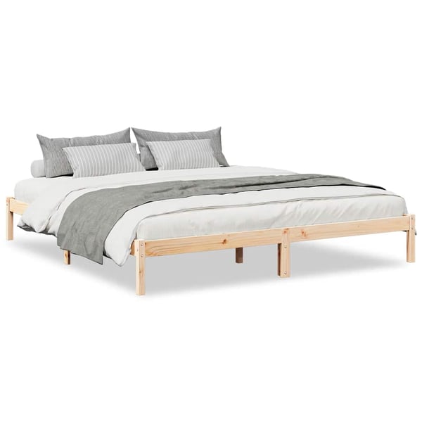 vidaXL ekstra lang sengeramme uden madras 200x210 cm massivt fyrretræ