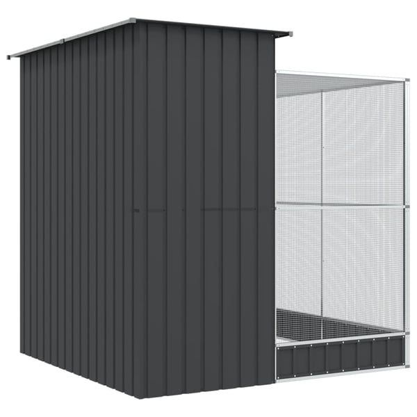 vidaXL Voliere med forlengelse sølvfarget 209x203x216 cm stål