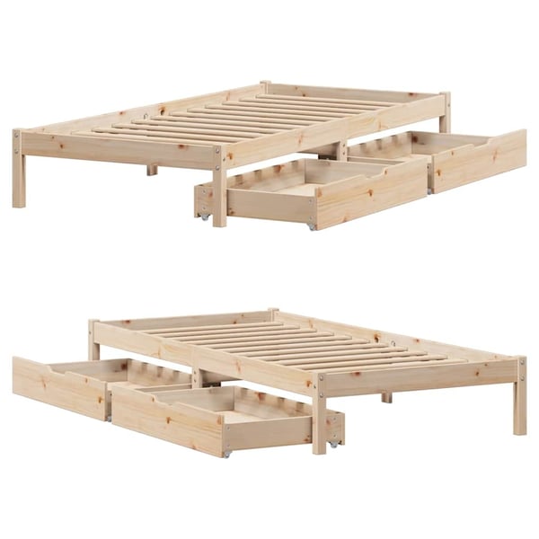 vidaXL Sengeramme uten madrass 90x190 cm heltre furu