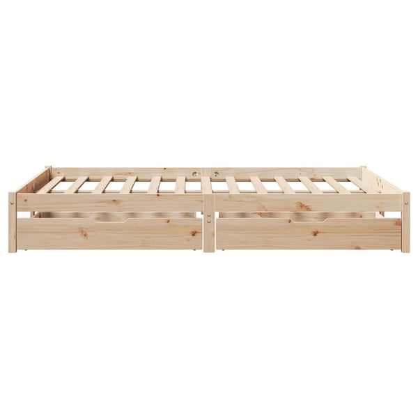 vidaXL sengeramme uden madras 150x200 cm massivt fyrretræ