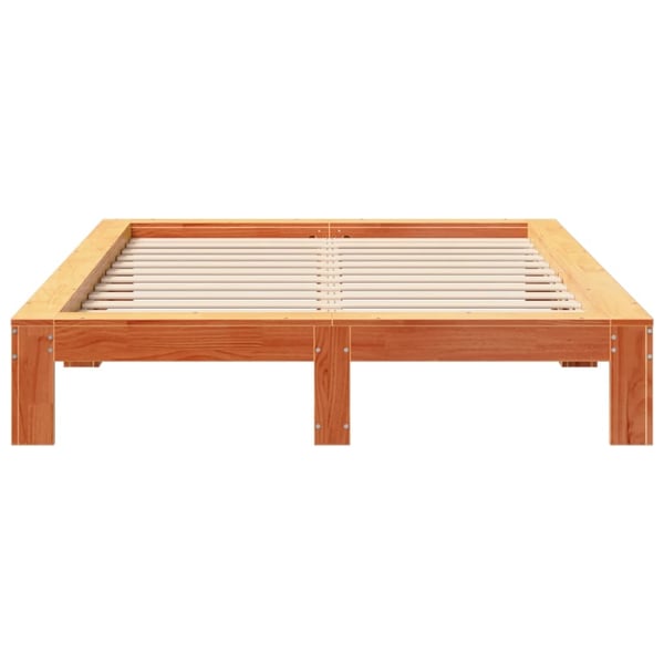 vidaXL Sengeramme uten madrass brun 150x200 cm heltre furu