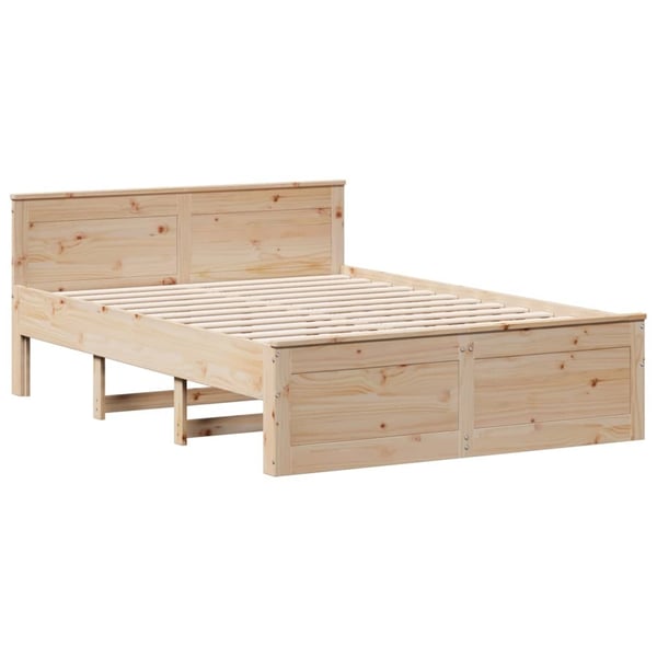 vidaXL Sengeramme uten madrass med hodegavl 160x200 cm heltre furu