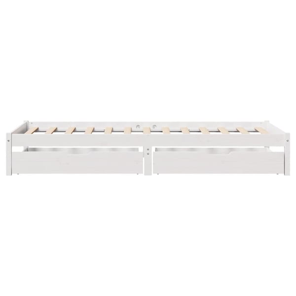 vidaXL Sengeramme uten madrass hvit 100x200 cm heltre furu