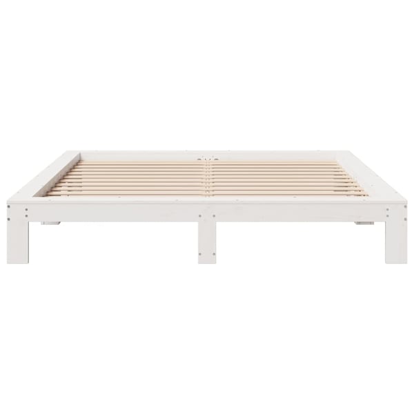 vidaXL Sengeramme uten madrass hvit 180x200 cm heltre furu