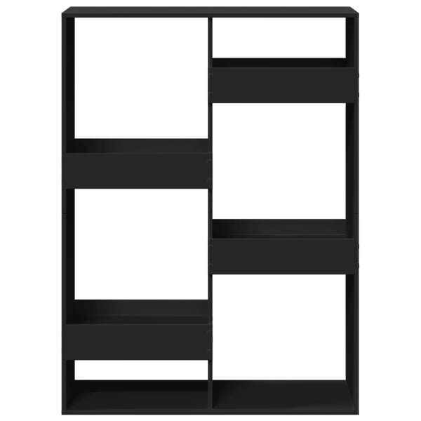 vidaXL rumdeler 100x33x135 cm konstrueret træ sort