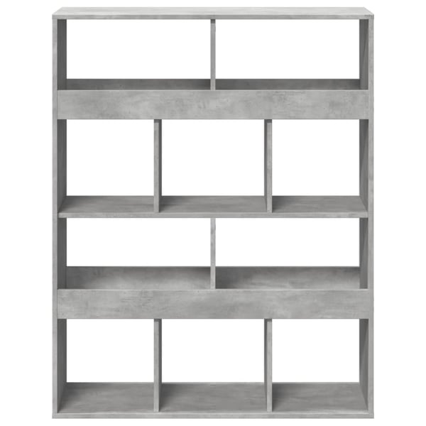 vidaXL Bokhylle betonggrå 100x33x125,5 cm konstruert tre