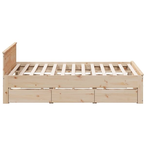 vidaXL Sengeramme uten madrass med hodegavl 180x200 cm heltre furu