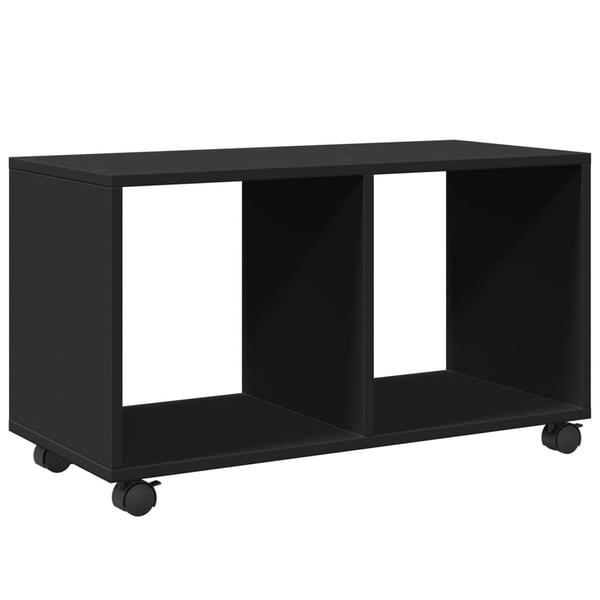 vidaXL Rulleskap svart 72x33x42,5 cm sponplate