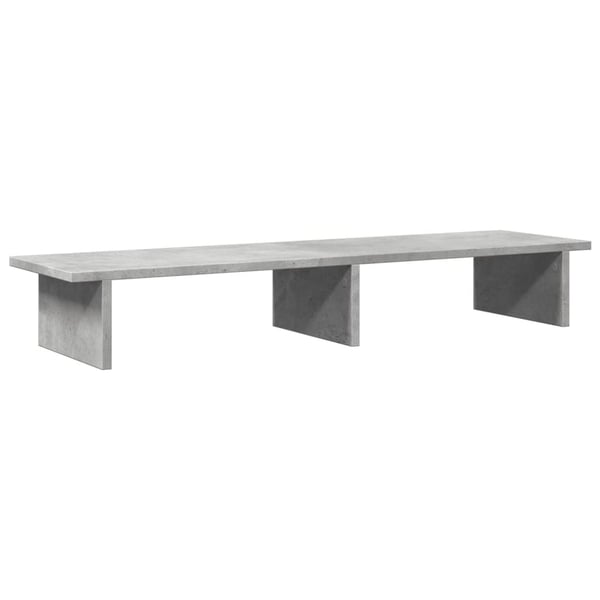 vidaXL Skjermstativ betonggrå 100x27x15 cm konstruert tre