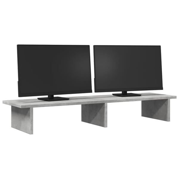 vidaXL Skjermstativ betonggrå 100x27x15 cm konstruert tre