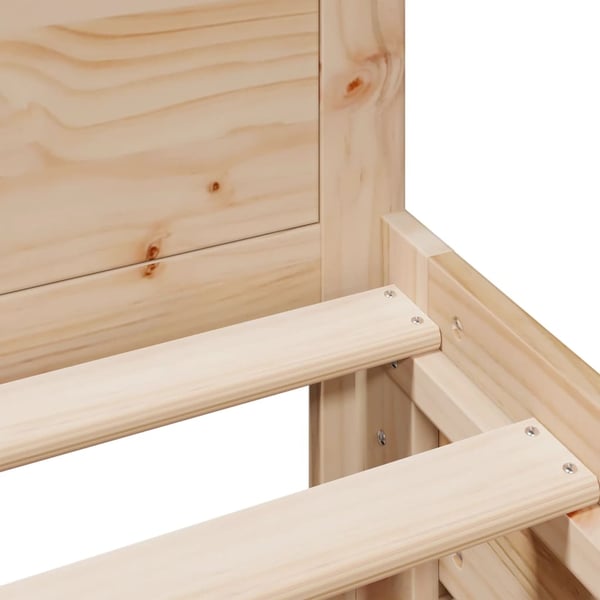 vidaXL Sengeramme uten madrass med hodegavl 75x190 cm heltre furu