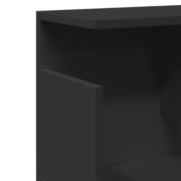 vidaXL Veggskap 100x20x30 cm svart konstruert tre