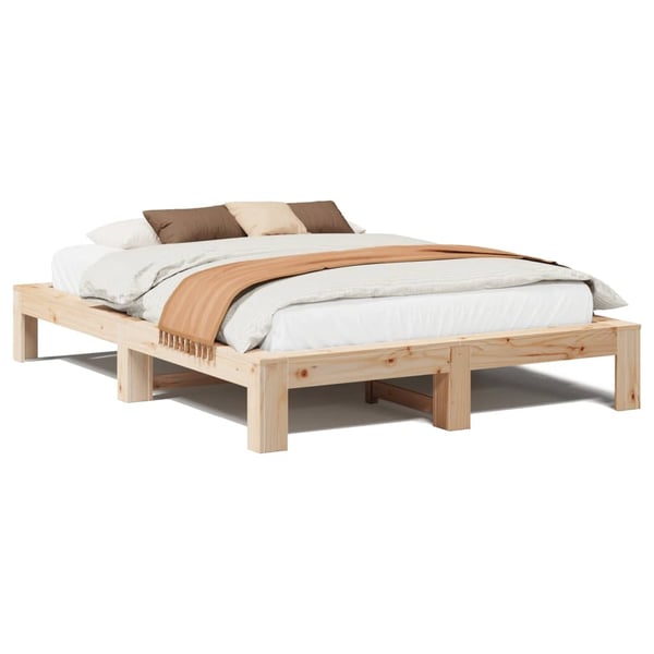 vidaXL Sengeramme uten madrass 150x200 cm heltre furu
