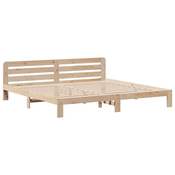 vidaXL Sengeramme med madrass 200x200 cm heltre furu