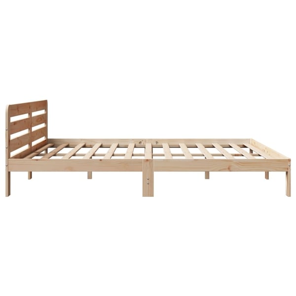 vidaXL Sengeramme med madrass 200x200 cm heltre furu