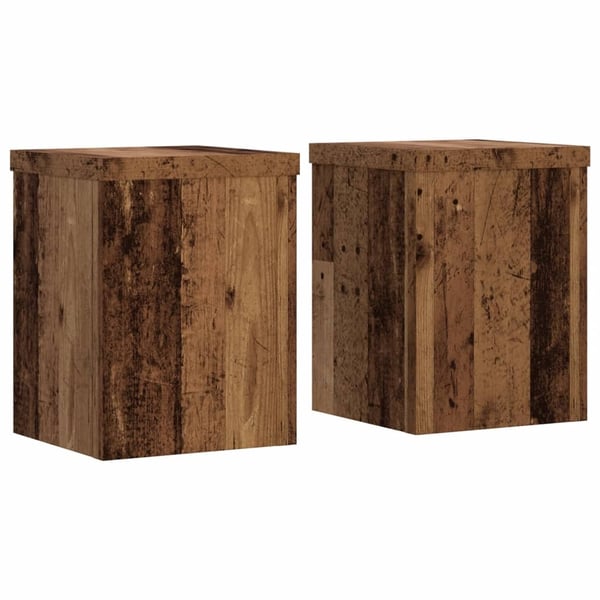 vidaXL Kasvitelineet 2 kpl vanha puu 15x15x20 cm tekninen puu