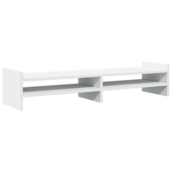vidaXL skærmholder 100x27x20 cm konstrueret træ hvid