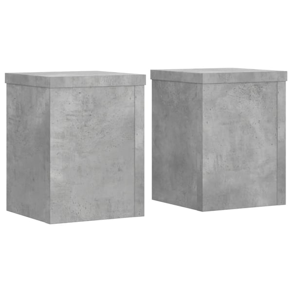 vidaXL Plantestativer 2 stk betonggrå 15x15x20 cm konstruert tre