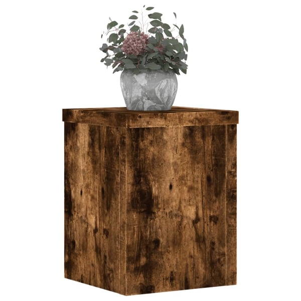 vidaXL Plantestativer 2 stk røkt eik 15x15x20 cm konstruert tre