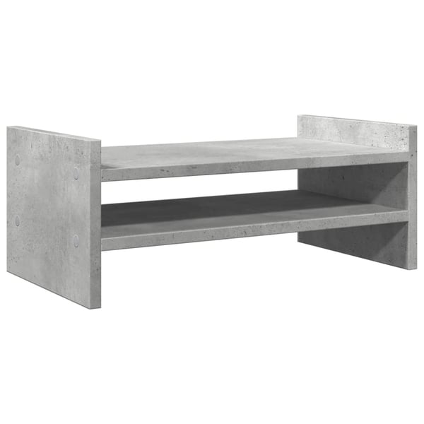 vidaXL Skjermhylle betonggrå 50x27x20 cm konstruert tre