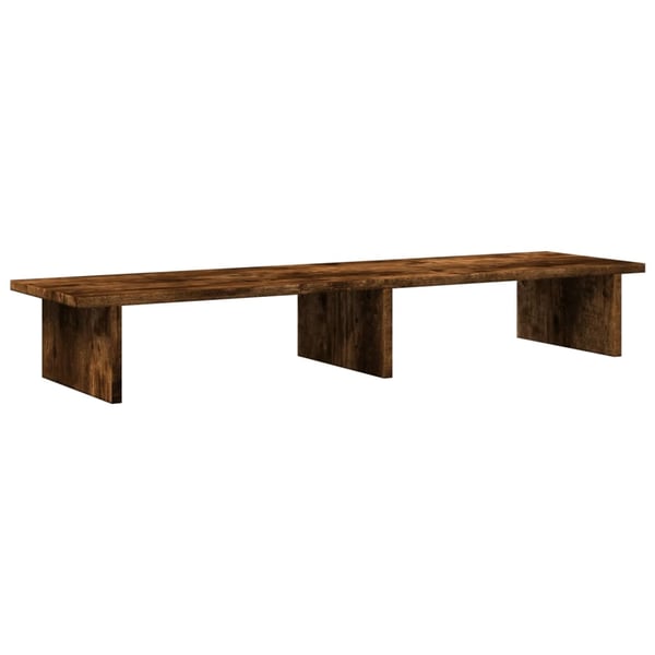 vidaXL skærmstander 100x27x15 cm konstrueret træ røget egetræsfarve