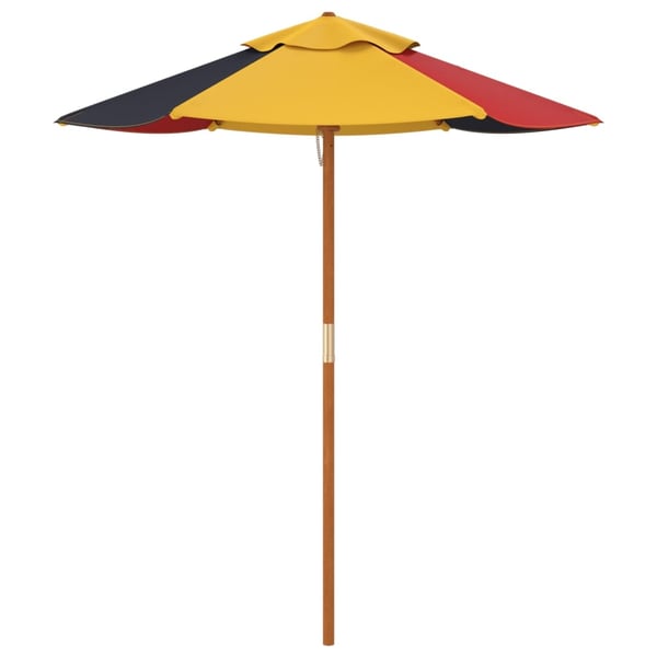 vidaXL Hageparasoll for barn med trestang Ø120x140 cm