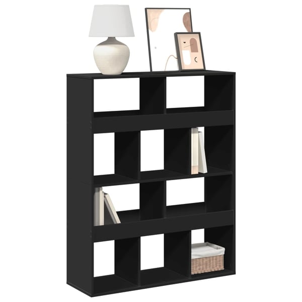 vidaXL Bokhylle svart 100x33x125,5 cm konstruert tre
