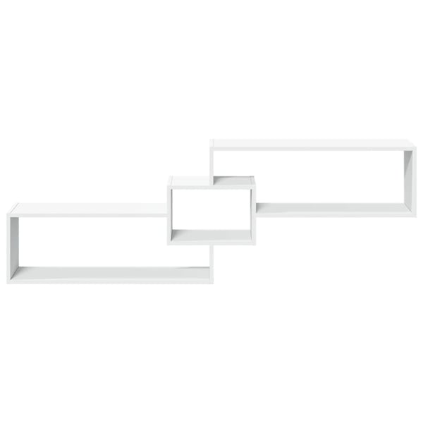 vidaXL Veggskap 158x18x53 cm hvit konstruert tre