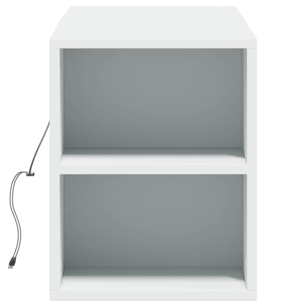 vidaXL Vegghengt TV-benk med LED hvit 135x31x39,5 cm