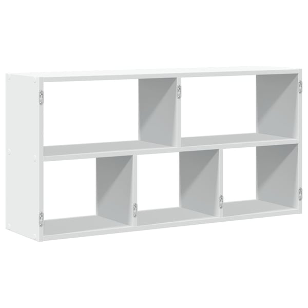 vidaXL Vegghylle hvit 100x25x50 cm konstruert tre
