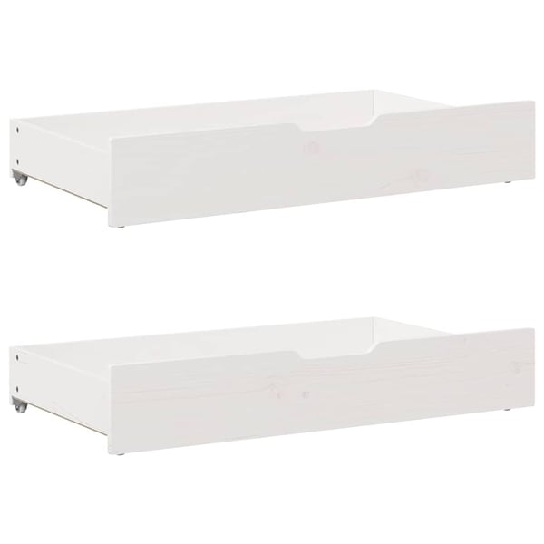 vidaXL sengeramme uden madras 120x190 cm massivt fyrretræ hvid