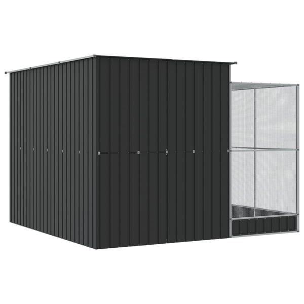 vidaXL Voliere med forlengelse sølvfarget 290x303x216 cm stål