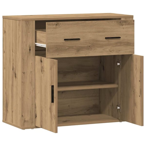 vidaXL Skjenk artisan eik 80x33x70 cm konstruert tre