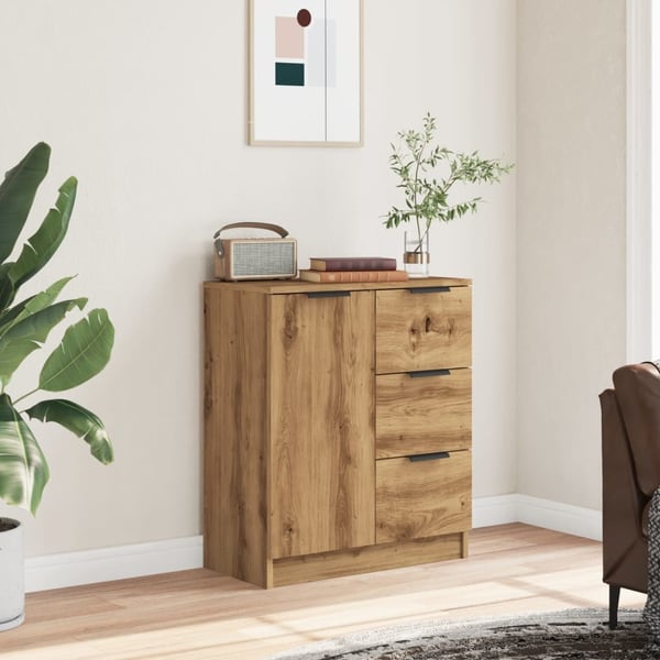vidaXL Skjenk artisan eik 60x30x70 cm konstruert tre