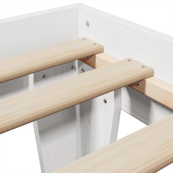 vidaXL Sengeramme uten madrass hvit 90x190 cm heltre furu