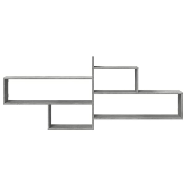 vidaXL Vegghylle betonggrå 167,5x18x68 cm konstruert tre