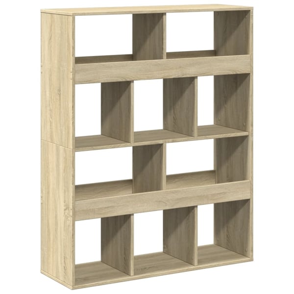 vidaXL Bokhylle sonoma eik 100x33x125,5 cm konstruert tre